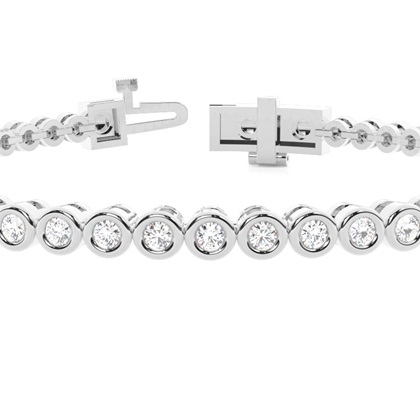 Tennisarmband mit besetzten runde Diamanten