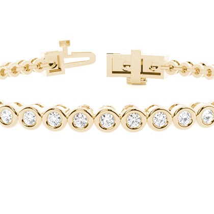 Tennisarmband mit besetzten runde Diamanten