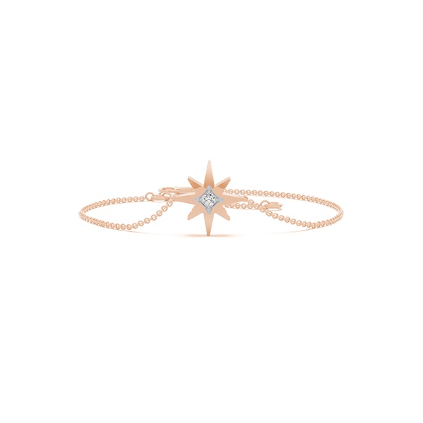 Delicate Diamond Star Chain Bracelet