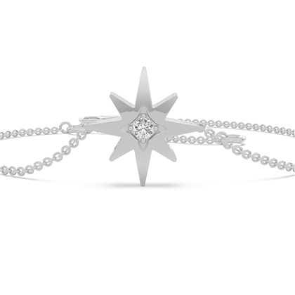 Delicate Diamond Star Chain Bracelet