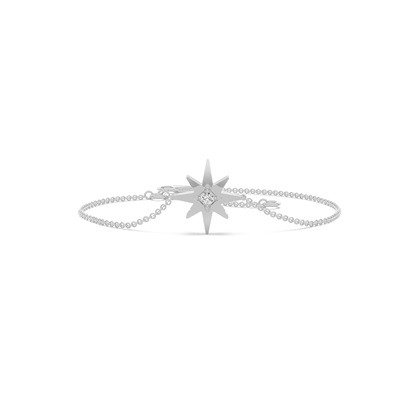 Delicate Diamond Star Chain Bracelet