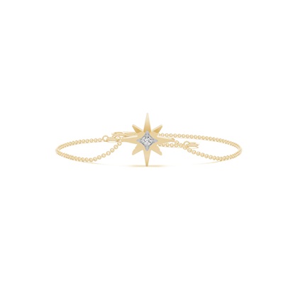 Delicate Diamond Star Chain Bracelet