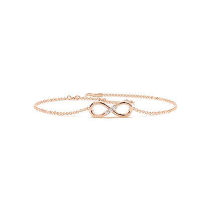 Rose Gold Chain Diamond Bracelets