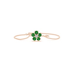 Runde Smaragde zarte florale Armkette
