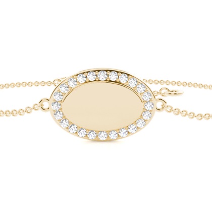 Yellow Gold Chain Diamond Bracelets