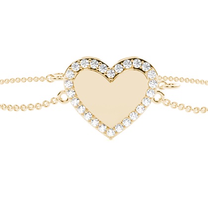 Yellow Gold Chain Diamond Bracelets