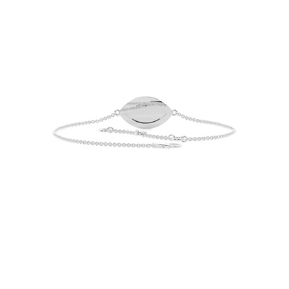 Round diamond marquise shape everyday chain bracelet