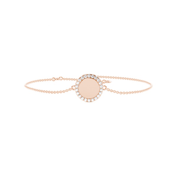 Round diamond round shape everyday chain bracelet