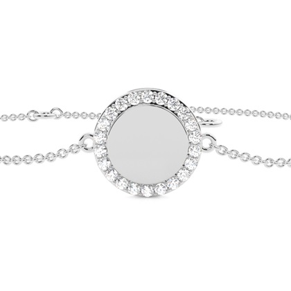 Round diamond round shape everyday chain bracelet