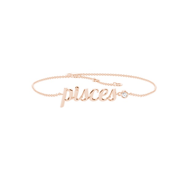 Pisces Zodiac Diamond Bracelet
