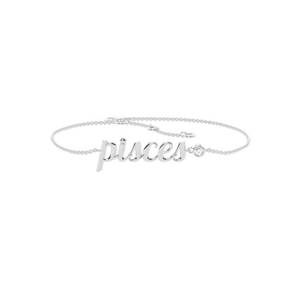 Pisces Zodiac Diamond Bracelet