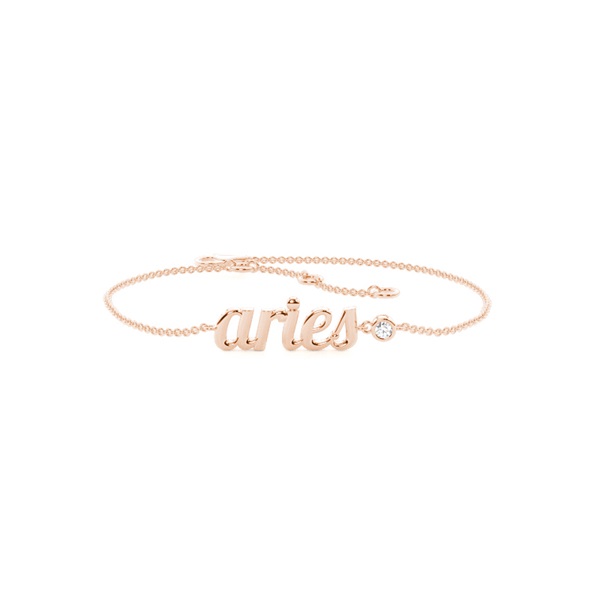 Aries Zodiac Diamond Bracelet