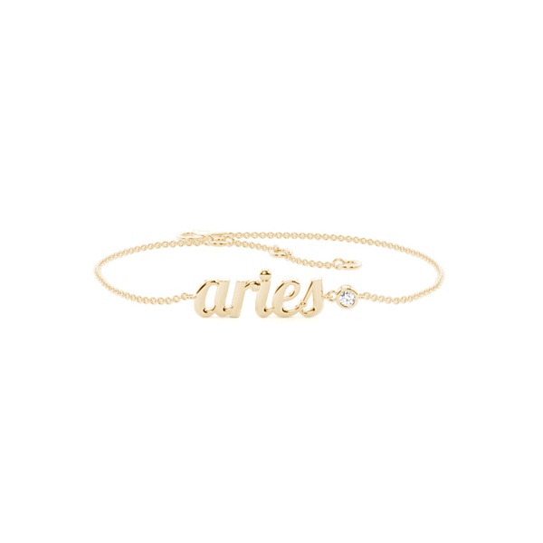 Aries Zodiac Diamond Bracelet