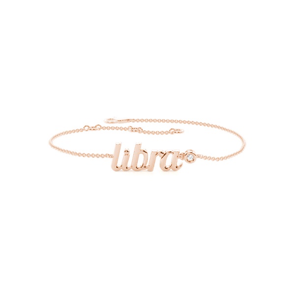 Libra Zodiac Diamond Bracelet