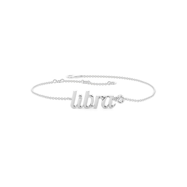 Libra Zodiac Diamond Bracelet