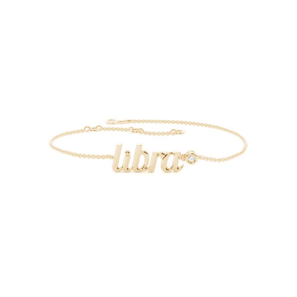 Libra Zodiac Diamond Bracelet