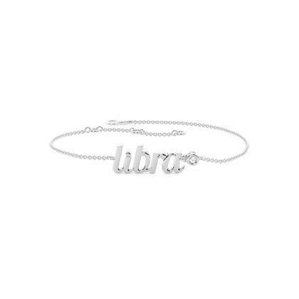 Libra Zodiac Diamond Bracelet