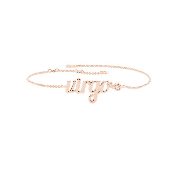 Virgo Zodiac Diamond Bracelet