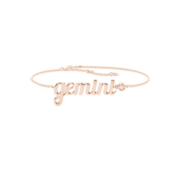 Gemini Zodiac Diamond Bracelet