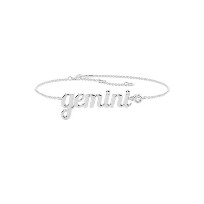 Gemini Zodiac Diamond Bracelet