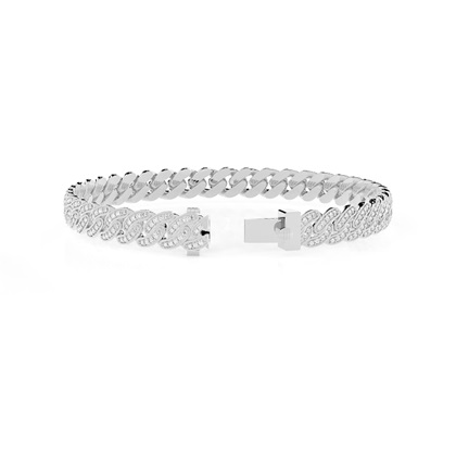 Cuban Herren Diamantarmband