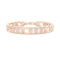Hexagonales Cuban Herren Diamantarmband