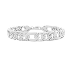 Hexagonales Cuban Herren Diamantarmband