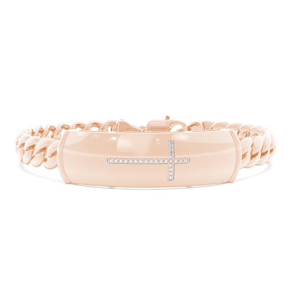 Men's Diamond Cross Bracelet