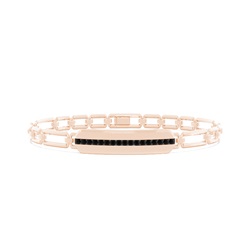 Schwarzer Diamant Herren Gliederarmband