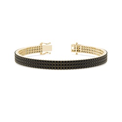 Multi- Row Black Diamond Men's Tennis Bracelet