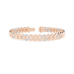Cuban Two-Tone Diamantarmband