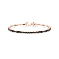 Schwarzer Diamant Tennisarmband für Herren