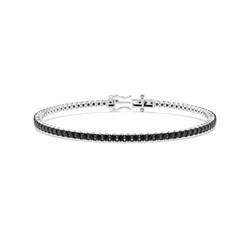 Schwarzer Diamant Tennisarmband für Herren