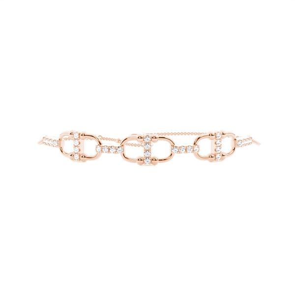 Multiple Interlink Diamond Chain Bracelet (Large)