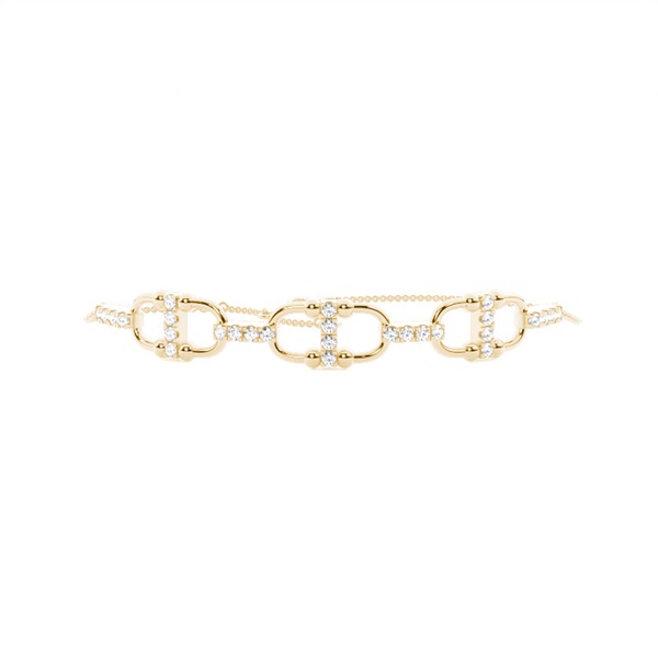 Multiple Interlink Diamond Chain Bracelet (Large)