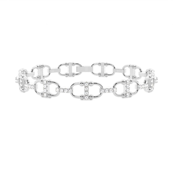 Interlink Diamond Tennis Bracelet (Petite)