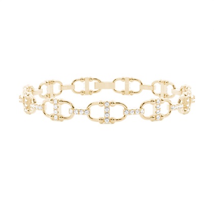 Interlink Diamond Tennis Bracelet (Petite)