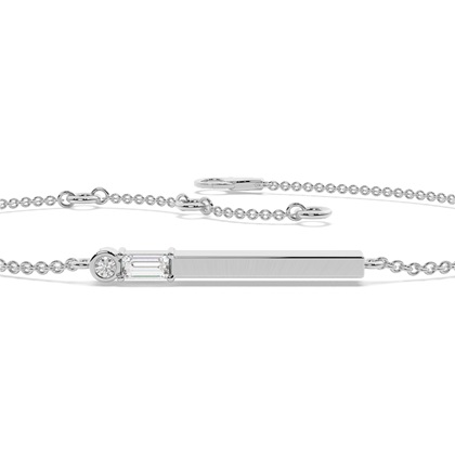 Buchstabe A Morsecode Diamant Initial Armband