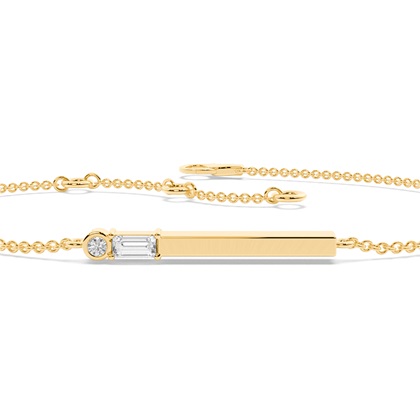 Buchstabe A Morsecode Diamant Initial Armband