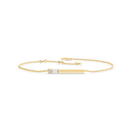 Baguette Yellow Gold Diamond Bracelets