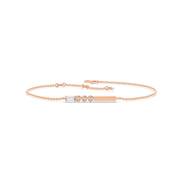 Letter B Morse Code Diamond Initial Bracelet
