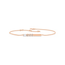 Letter B Morse Code Diamond Initial Bracelet