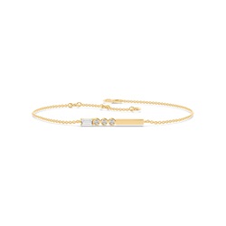 Letter B Morse Code Diamond Initial Bracelet