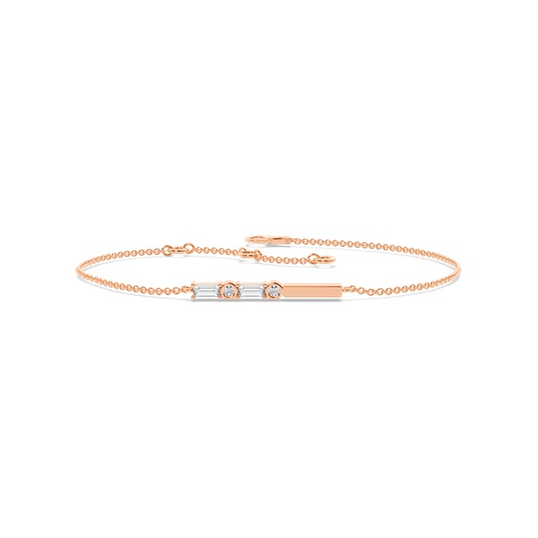 Letter C Morse Code Diamond Initial Bracelet
