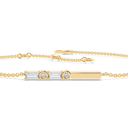 Buchstabe C Morsecode Diamant Initial Armband