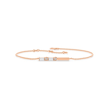 Letter C Morse Code Diamond Initial Bracelet