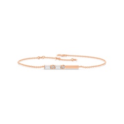 Letter C Morse Code Diamond Initial Bracelet