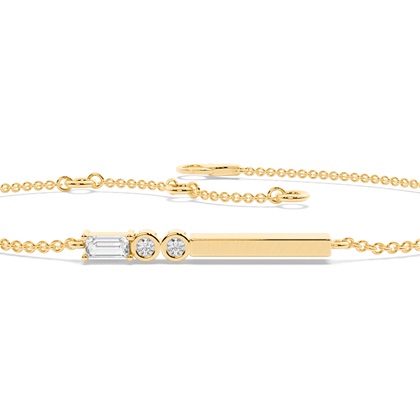 Buchstabe D Morsecode Diamant Initial Armband