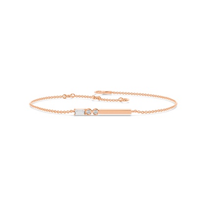 Letter D Morse Code Diamond Initial Bracelet