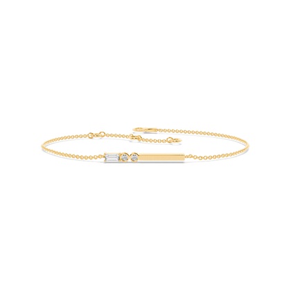 Baguette Yellow Gold Diamond Bracelets